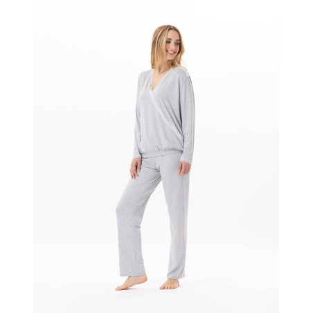 Pyjama en viscose SUBLIME 802 Gris Chine | Lingerie le Chat