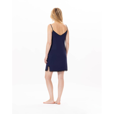 Viscose nightie SUBLIME 803 Navy Blue | Lingerie le Chat