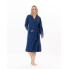 Quilted cotton bathrobe PILLOW 860 Prussian Blue