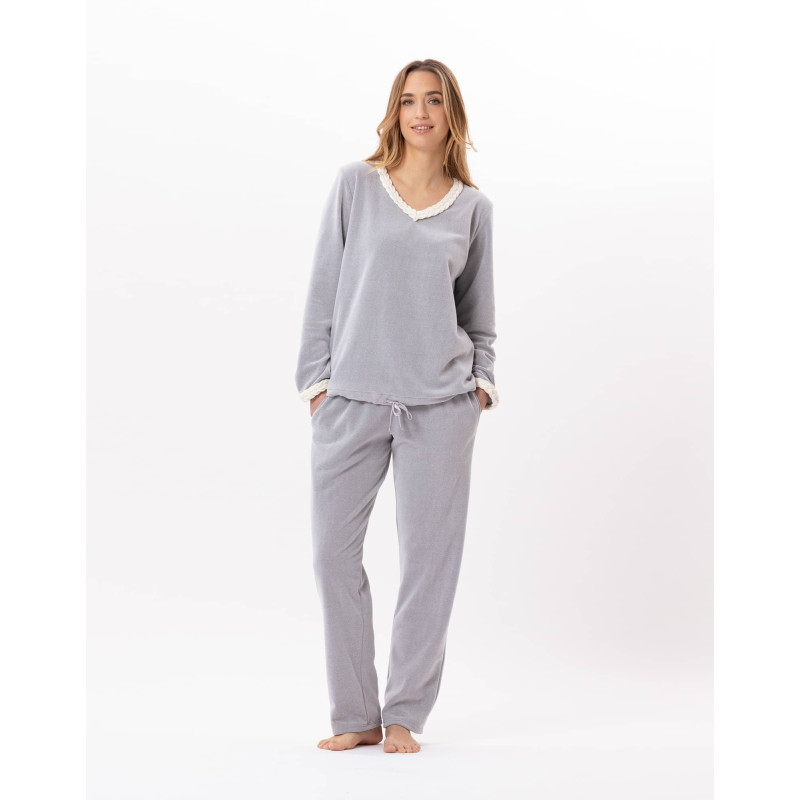 Micropolar pyjamas DOUCE 802 Grey | Lingerie le Chat