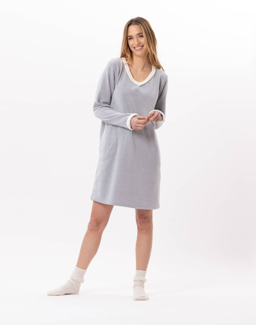 Robe en micropolaire DOUCE 840 Gris Chine