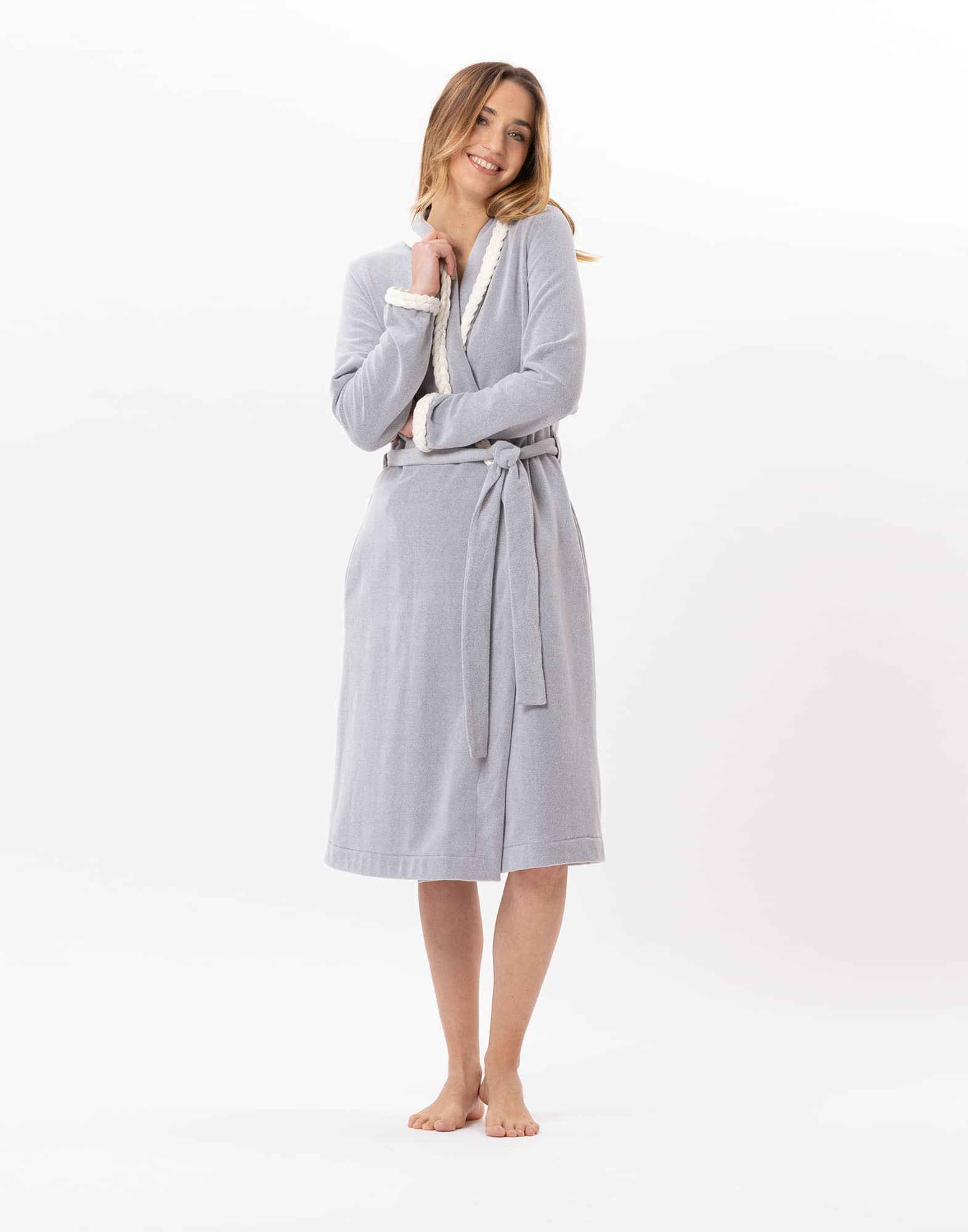 Micropolar bathrobe DOUCE 860 Grey