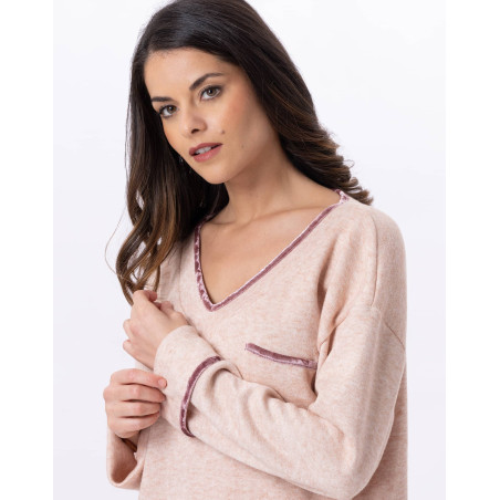 Knitted jogging suit ALPAGA 802 Beige Pink | Lingerie le Chat