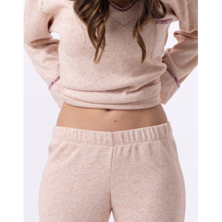 Knitted jogging suit ALPAGA 802 Beige Pink | Lingerie le Chat