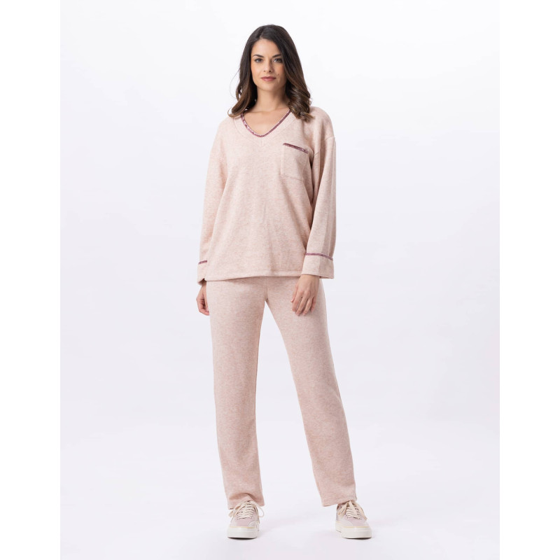 Knitted jogging suit ALPAGA 802 Beige Pink | Lingerie le Chat