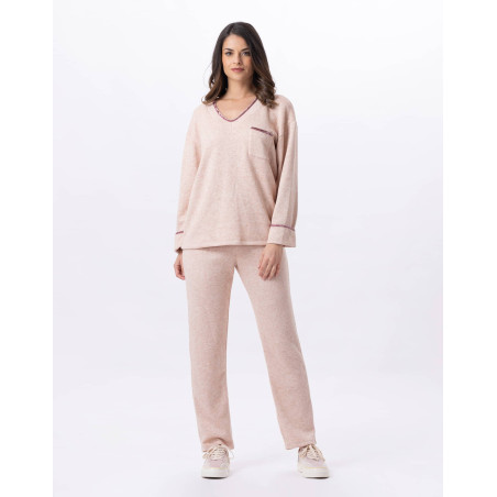 Knitted jogging suit ALPAGA 802 Beige Pink | Lingerie le Chat