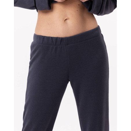 Jogging en maille tricot ALPAGA 802 Marine | Lingerie le Chat