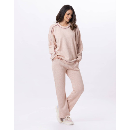 Knitted trousers ALPAGA 880 Beige Pink | Lingerie le Chat