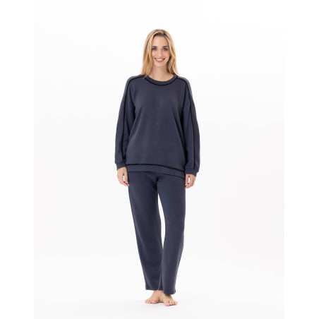 Knitted trousers ALPAGA 880 Navy Blue | Lingerie le Chat