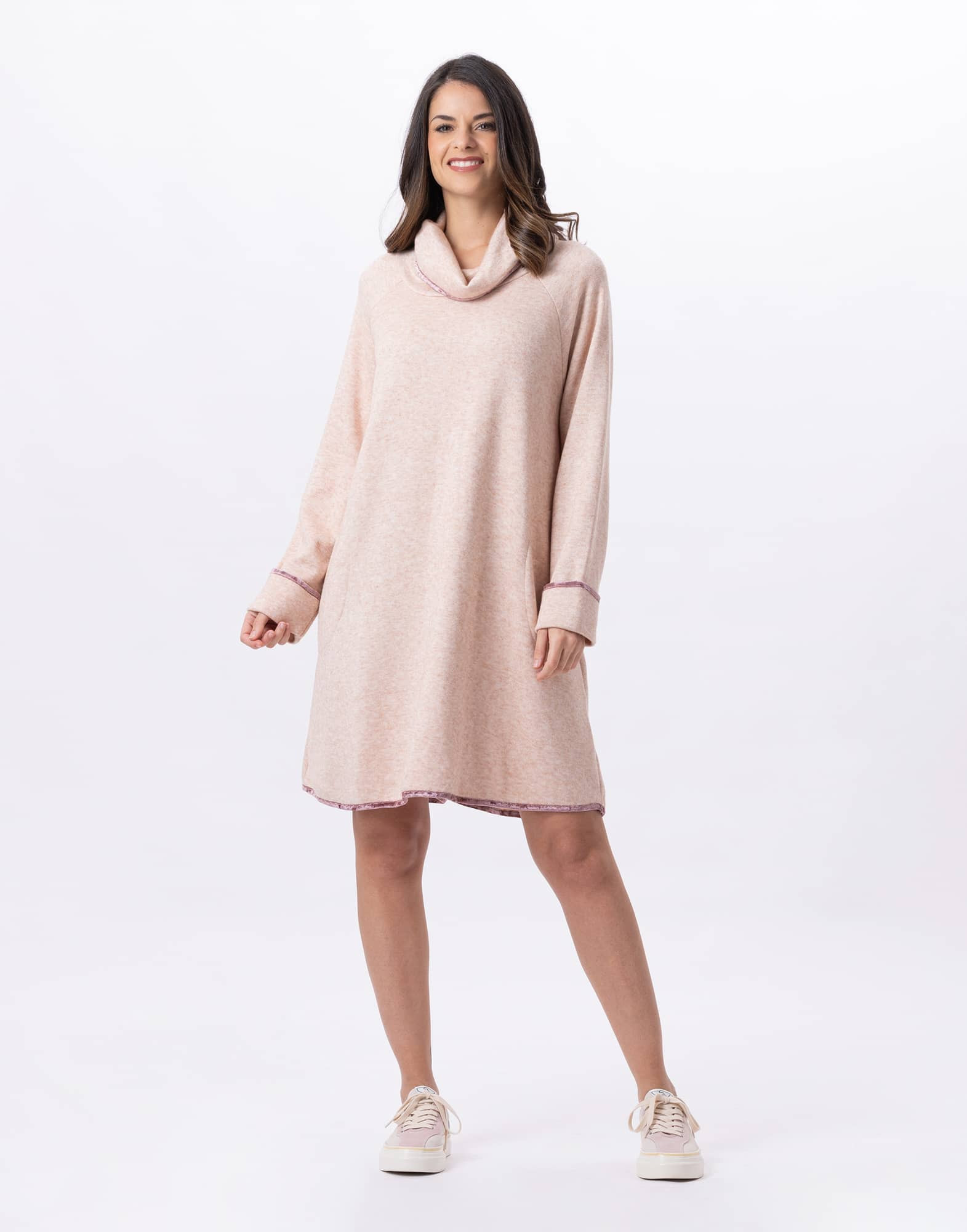 Knitted dress ALPAGA 840 Beige Pink | Lingerie le Chat