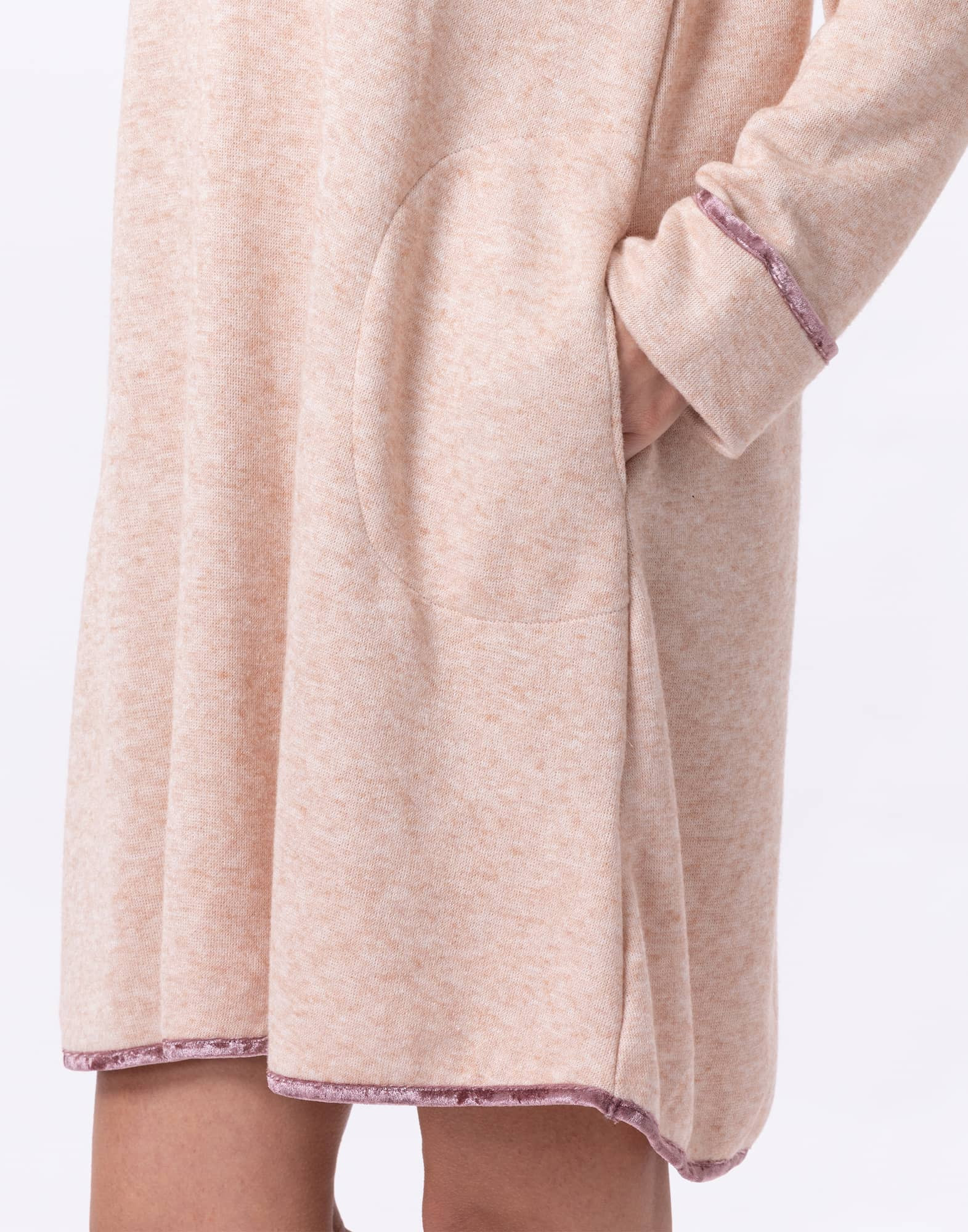 Knitted dress ALPAGA 840 Beige Pink