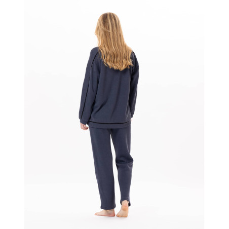 Knitted sweatshirt ALPAGA 830 Navy Blue | Lingerie le Chat