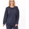 Knitted sweatshirt ALPAGA 830 Navy Blue