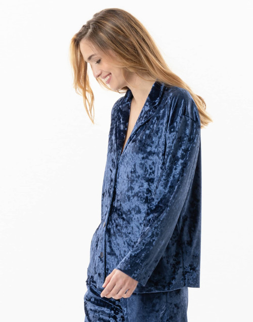 Panne velvet jacket PLATINE 870 Blue