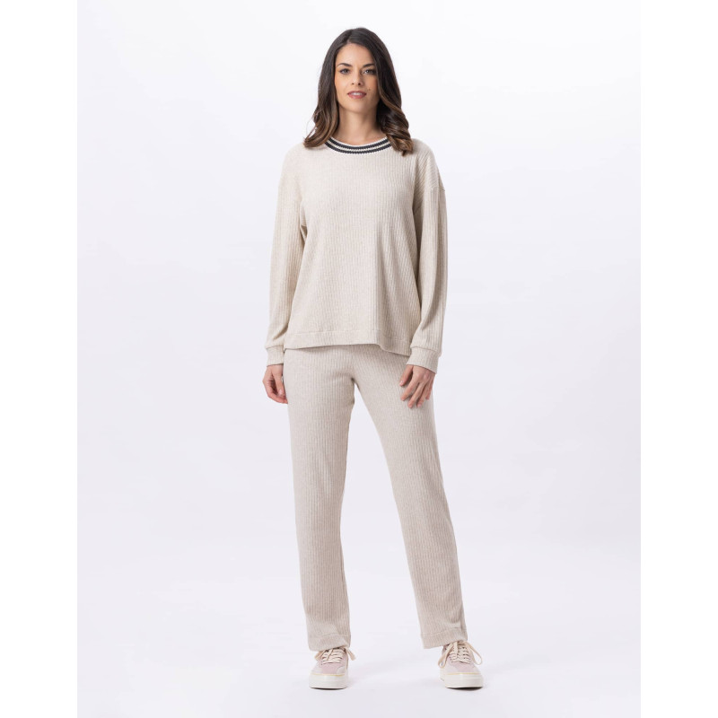 Knitted jogging suit ESMEE 802 Beige | Lingerie le Chat