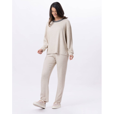 Knitted jogging suit ESMEE 802 Beige | Lingerie le Chat