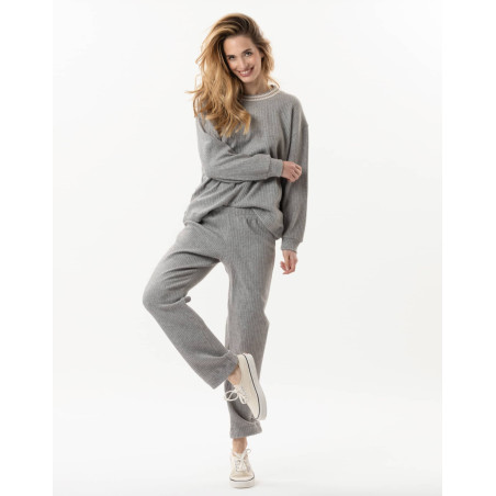 Jogging en maille tricot ESMEE 802 Gris Chine | Lingerie le Chat