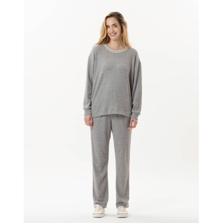 Knitted jogging suit ESMEE 802 Grey | Lingerie le Chat