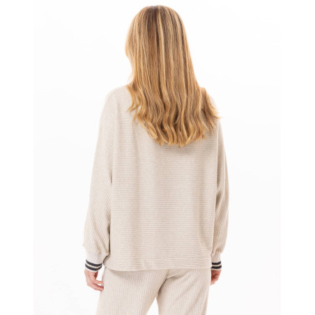 Knitted sweatshirt ESMEE 830 Beige | Lingerie le Chat