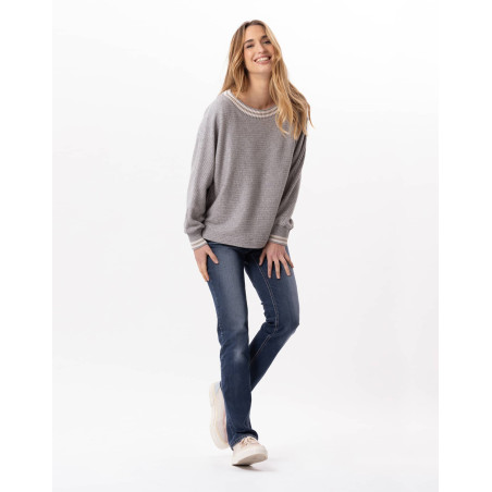 Knitted sweatshirt ESMEE 830 Grey | Lingerie le Chat