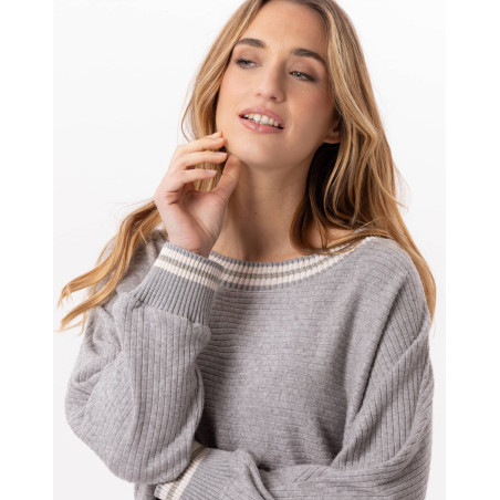 Knitted sweatshirt ESMEE 830 Grey | Lingerie le Chat