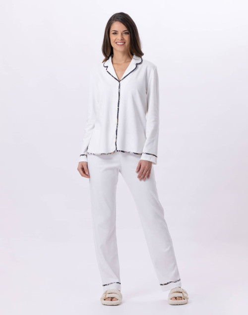 Cotton button-down pyjamas GLORIA 806 Ecru | Lingerie le Chat