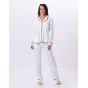 Cotton button-down pyjamas GLORIA 806 Ecru