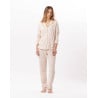 Pyjama boutonné en coton GARANCE 806 Doré/Ecru