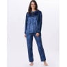 Panne velvet jogging suit PLATINE 802 Blue