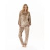 Panne velvet jogging suit PLATINE 802 Gold