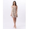 Panne velvet nightie PLATINE 803 Gold