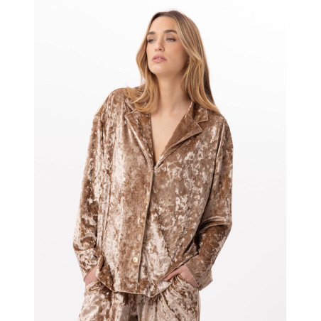 Panne velvet jacket PLATINE 870 Gold | Lingerie le Chat