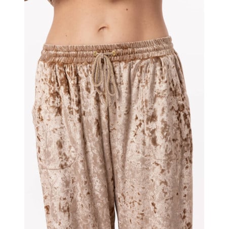 Panne velvet trousers PLATINE 880 Gold | Lingerie le Chat