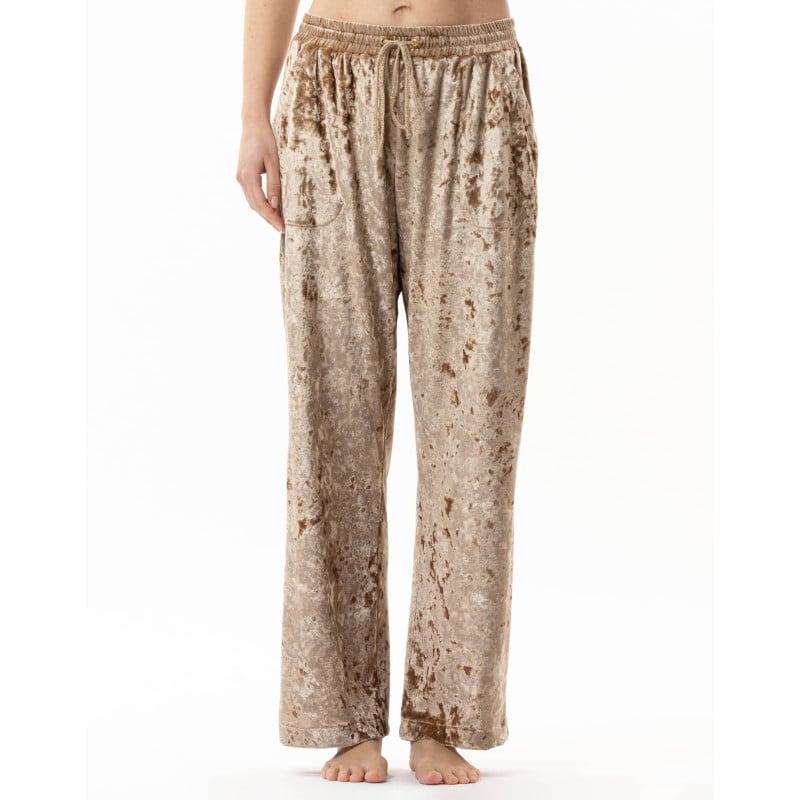 Panne velvet trousers PLATINE 880 Gold | Lingerie le Chat