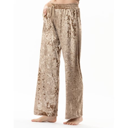 Panne velvet trousers PLATINE 880 Gold | Lingerie le Chat