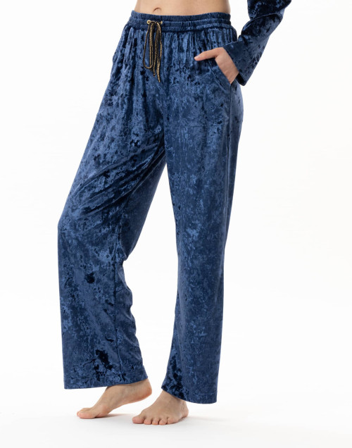 Panne velvet trousers PLATINE 880 Blue