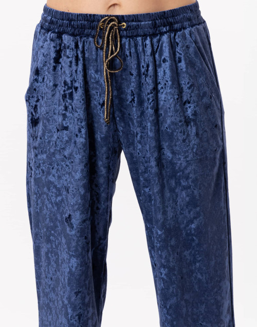 Panne velvet trousers PLATINE 880 Blue