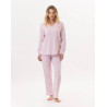 Pyjama en coton GARANCE 802 Rose/Blanc