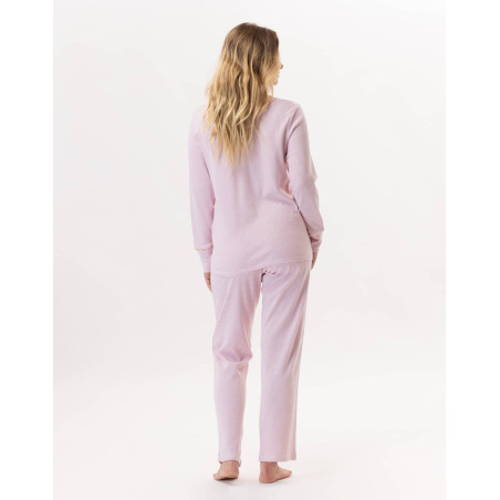 Cotton pyjamas GARANCE 802 Pink / White | Lingerie le Chat