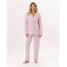 Cotton button-down pyjamas GARANCE 806 Pink / White