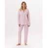 Pyjama boutonné en coton GARANCE 806 Rose/Blanc