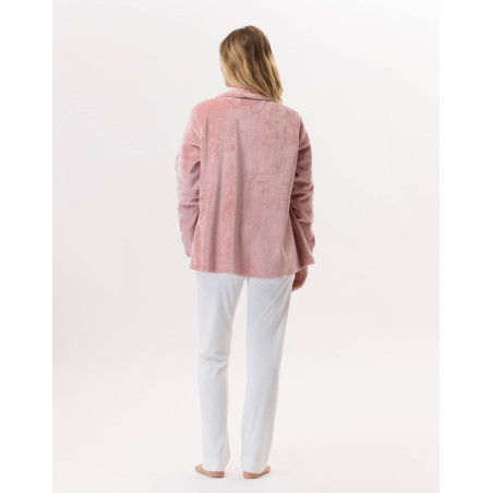 Plush flannel jacket ESSENTIEL 873 Blush | Lingerie le Chat