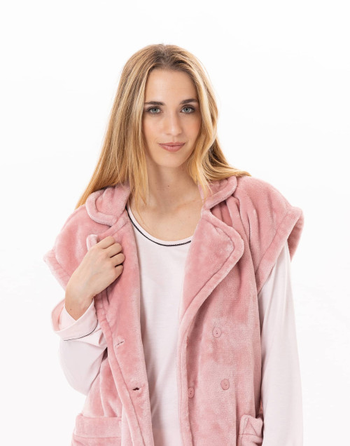 Veste en peluche flanelle ESSENTIEL 876 Blush