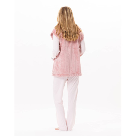 Plush flannel jacket ESSENTIEL 876 Blush | Lingerie le Chat