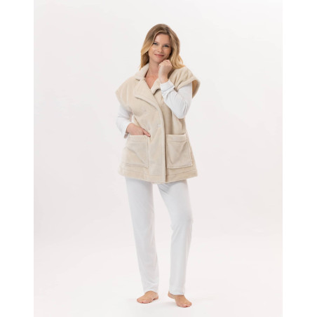 Plush flannel jacket ESSENTIEL 876 Shell | Lingerie le Chat