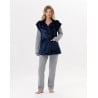 Plush flannel jacket ESSENTIEL 876 Navy Blue