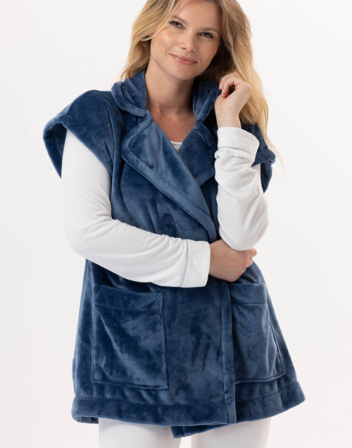 Veste en peluche flanelle ESSENTIEL 876 Prusse