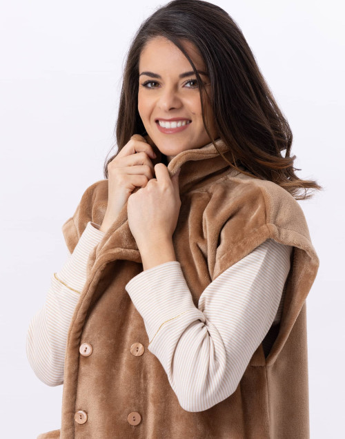 Veste en peluche flanelle ESSENTIEL 876 Doré