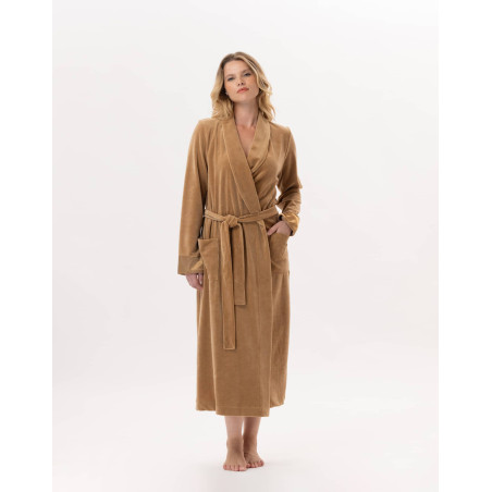 Velvet bathrobe ESSENTIEL 867 Gold | Lingerie le Chat