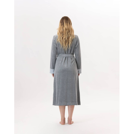 Velvet bathrobe ESSENTIEL 867 Grey | Lingerie le Chat